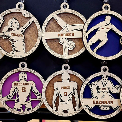 Custom Individual & Sports Ornament | Extreme Detailed Sports Themed Christmas Ornaments |