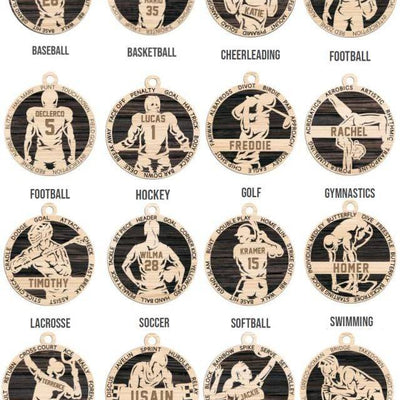 Custom Individual & Sports Ornament | Extreme Detailed Sports Themed Christmas Ornaments |