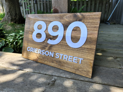 House Address Sign - Custom Made With Your Details