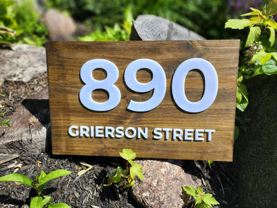 House Address Sign - Custom Made With Your Details