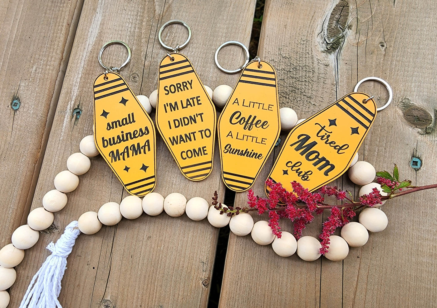 Small Business Mama - Motel Style Pastel Acrylic Keychain