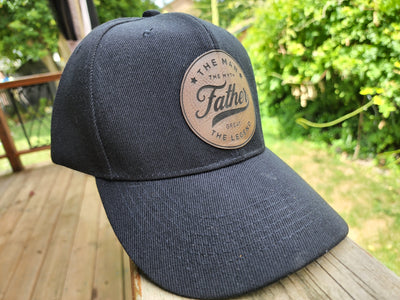 Your Design Custom Leather Engraved Patch Hat