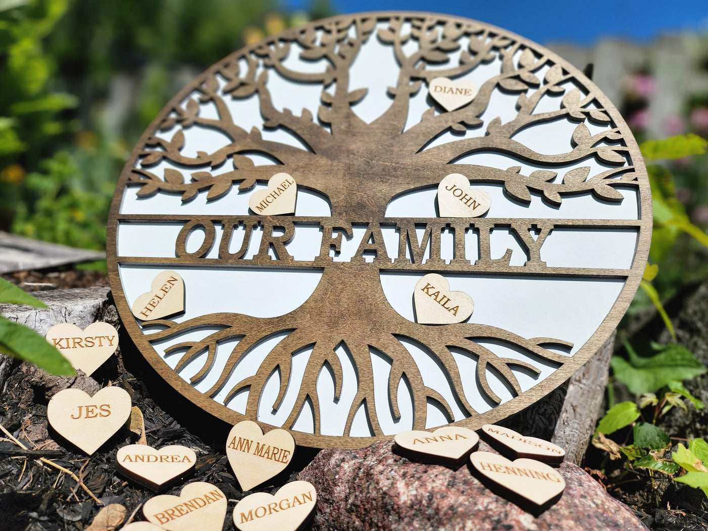 Our Family Tree Design Sign - Custom Family Members Names