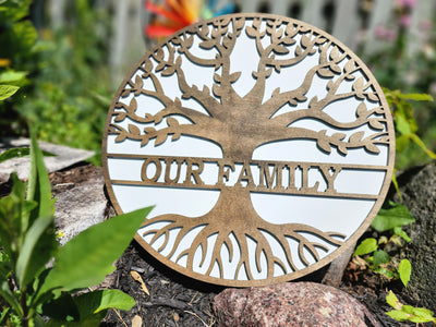 Our Family Tree Design Sign - Custom Family Members Names