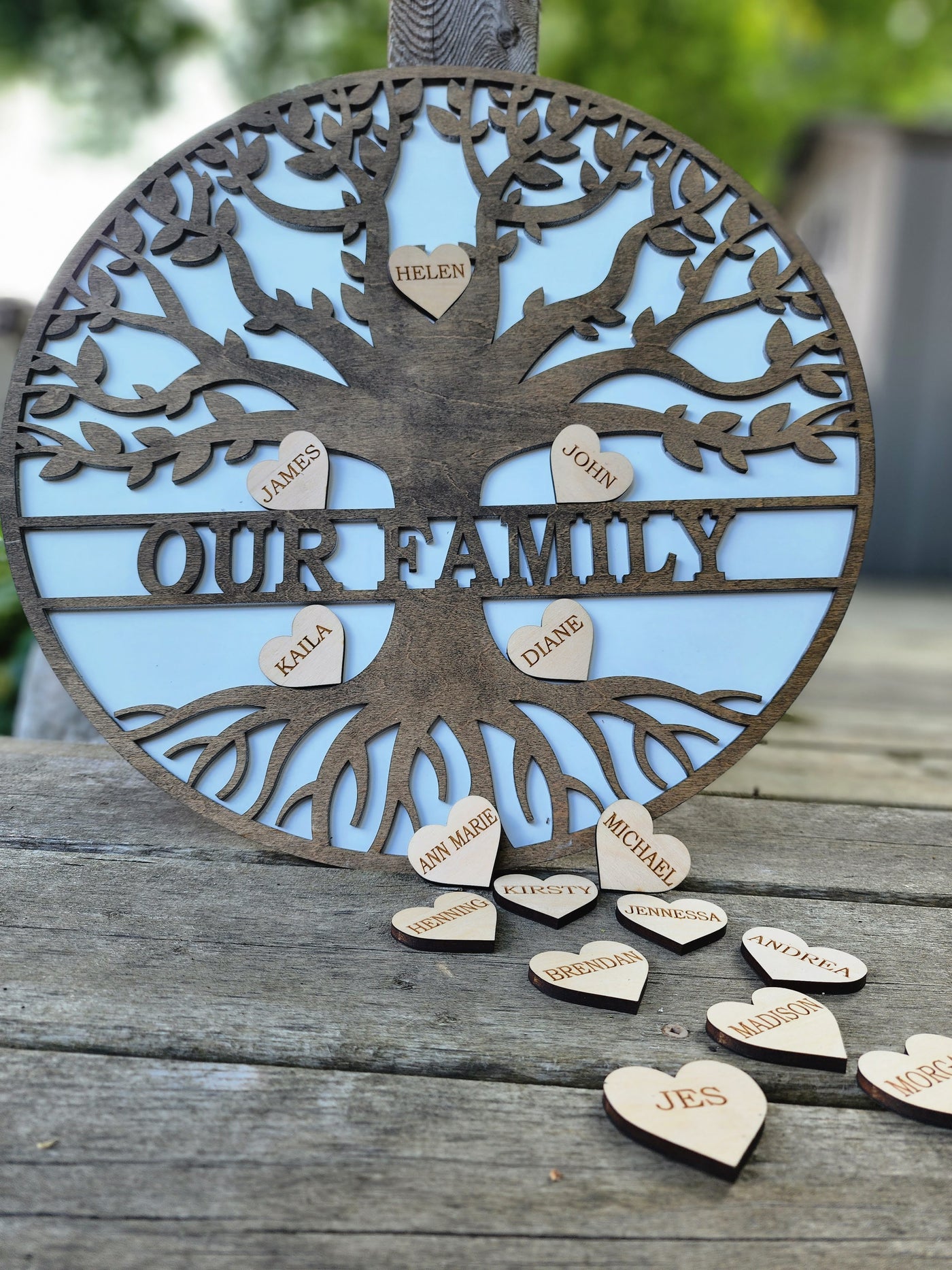 Our Family Tree Design Sign - Custom Family Members Names