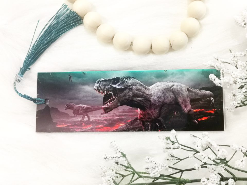 T-Rex Printed Metal Bookmark