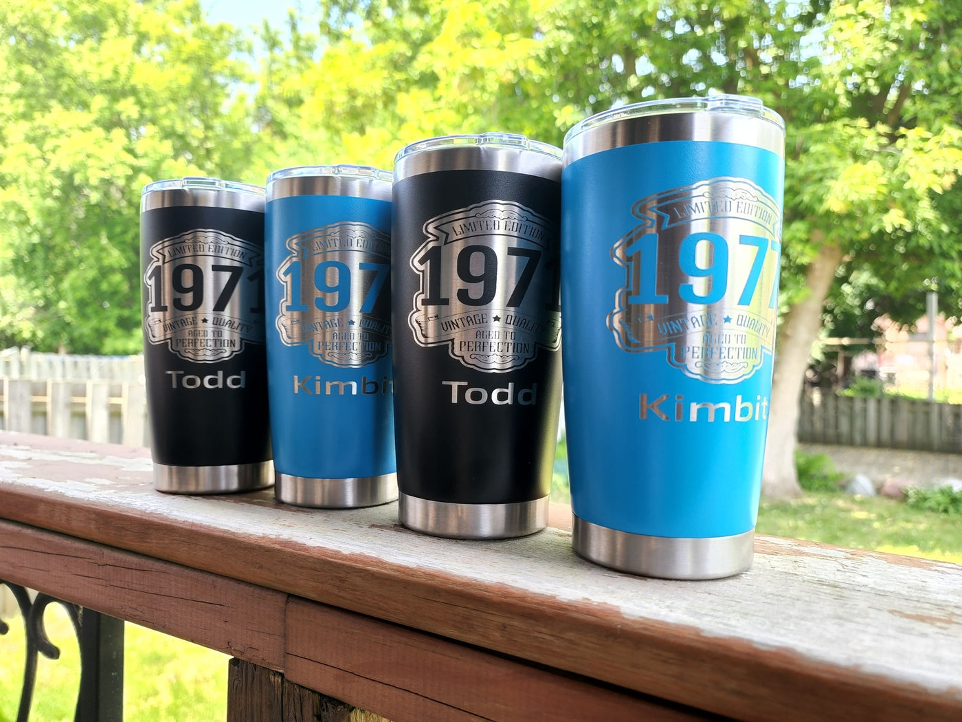 Custom 20oz Engraved Birth Year Insulated Tumbler