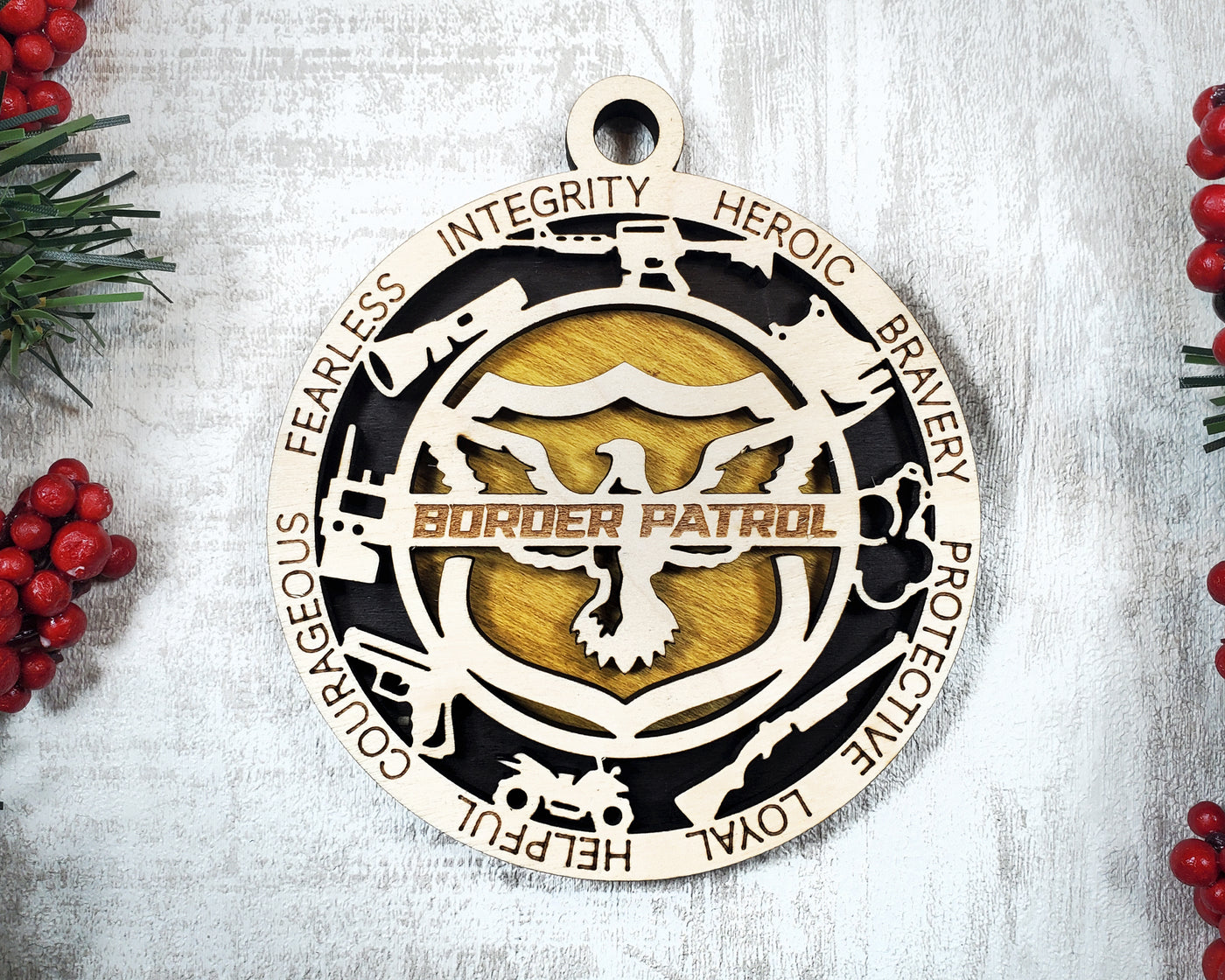 Border Patrol Custom First Responder Ornaments