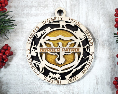 Border Patrol Custom First Responder Ornaments