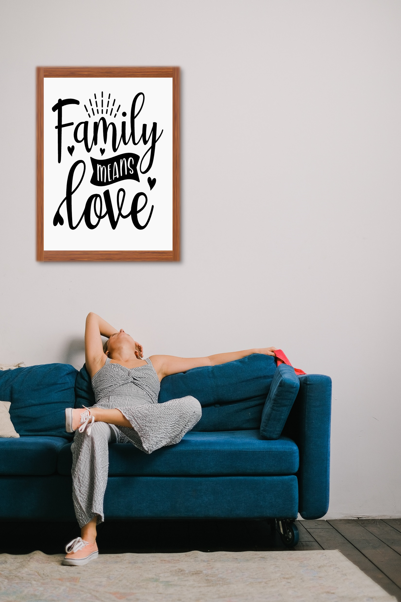 Family Means Love - Wooden Sign