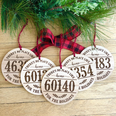 Zip Code themed Christmas Ornament