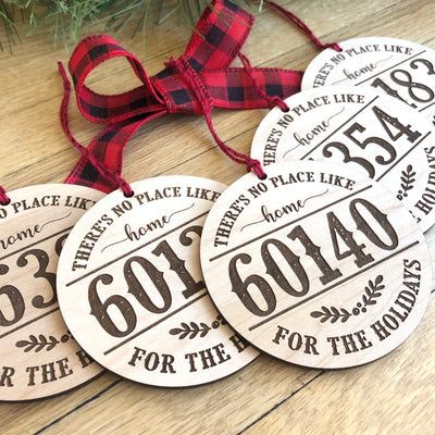 Zip Code themed Christmas Ornament